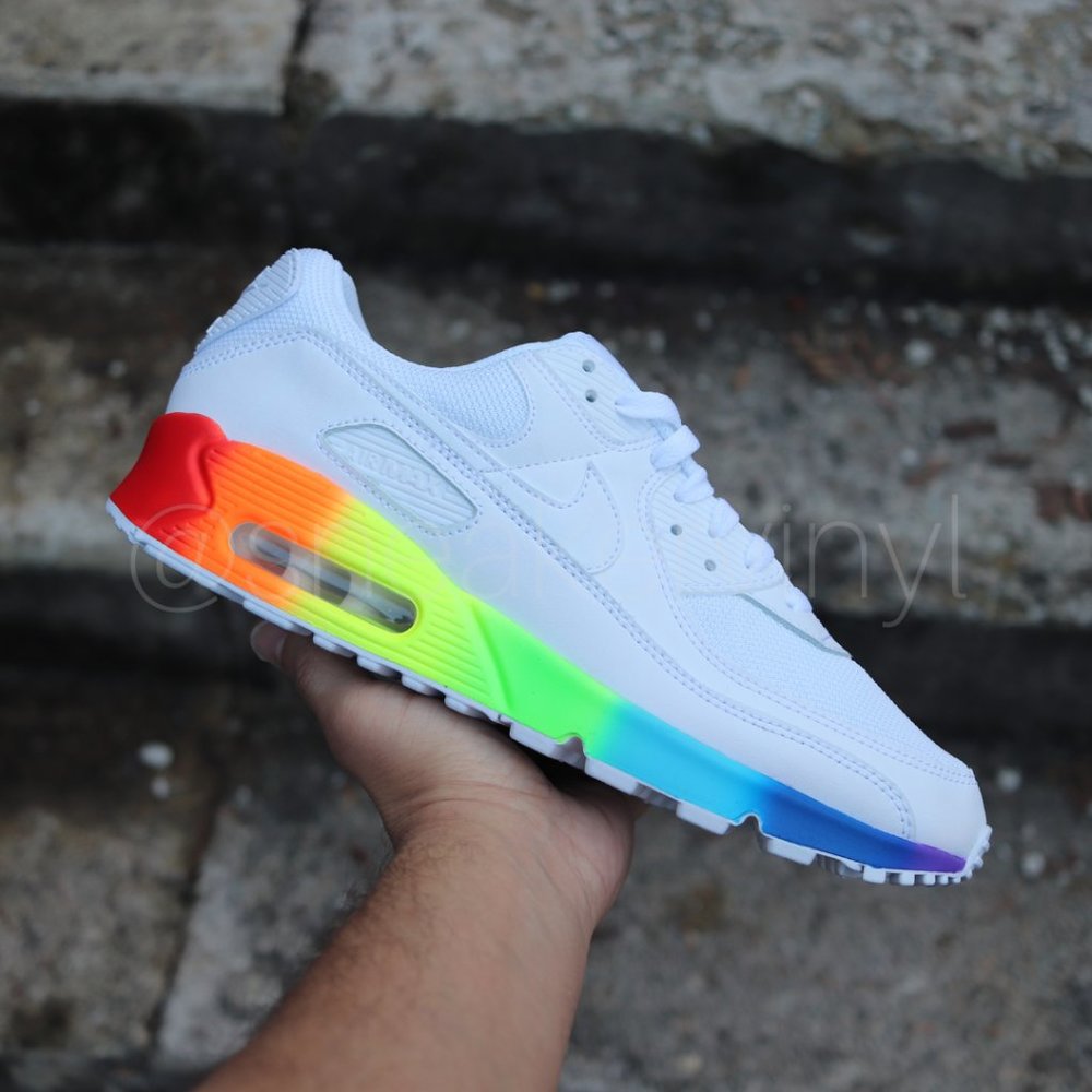 Nike Air Max 90 PRIDE RAINBOW Custom NWT